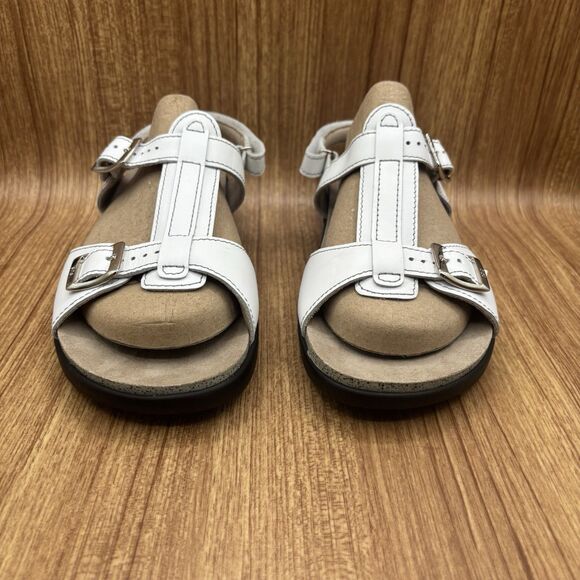 SAS Captiva Women's White Leather  T-Strap Sandals  8.5 M TRIPAD Made in USA - Picture 2 of 10